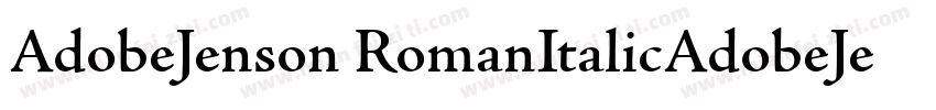 AdobeJenson RomanItalicAdobeJenson字体转换